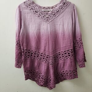 C EST 1946 Mauve Ombre Ladies Top is a charming and stylish addition to any woma